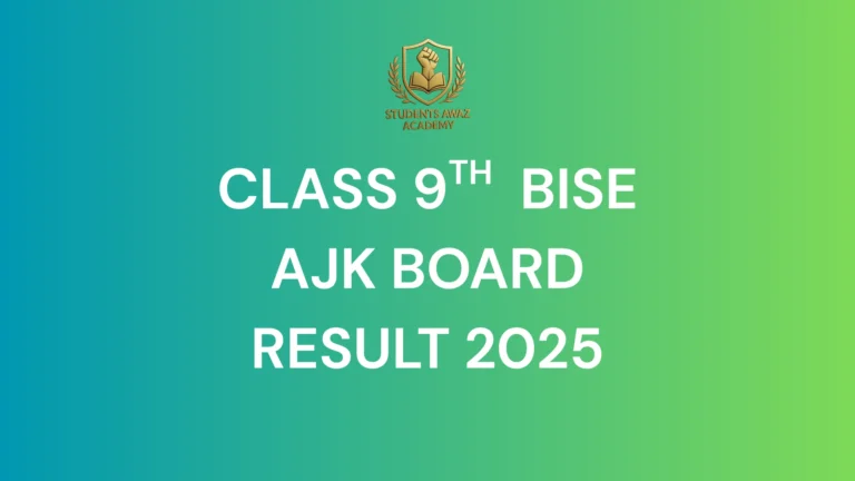 BISE AJK Mirpur Board 9th Class Result 2025 – Check by Name, Roll Number, or SMS