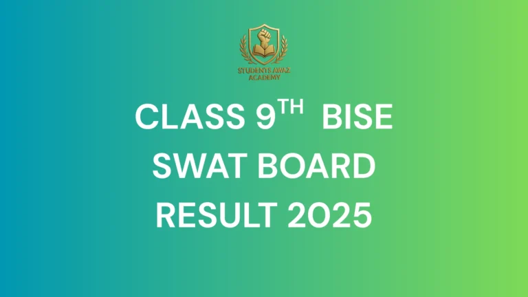 Students checking BISE Swat Board 9th Class Result 2025 online by roll number and name
