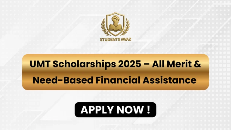 UMT Scholarships 2025 including merit, alumni, and need-based financial aid programs