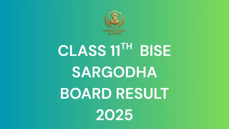 BISE Sargodha 11th Class Result 2025 check online by name, roll number and SMS