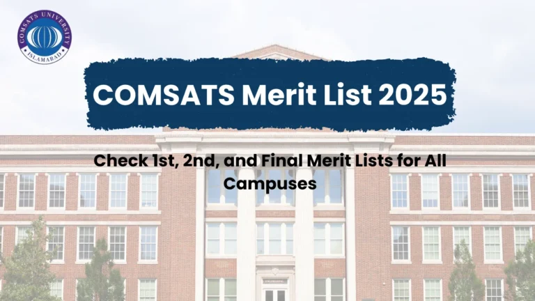 comsats merit list