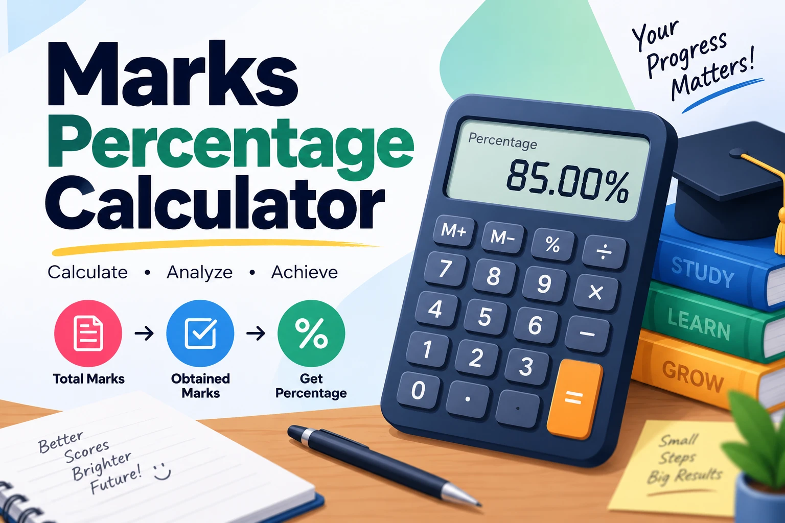 Marks Percentage Calculator for Students