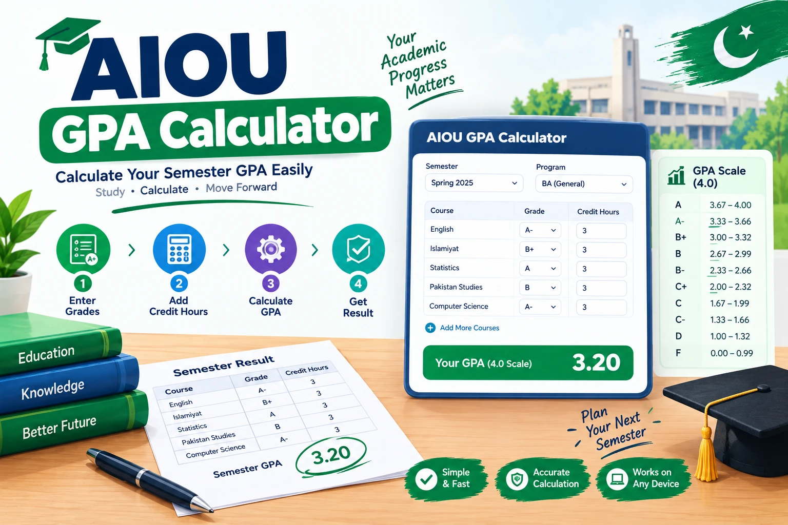 AIOU GPA Calculator